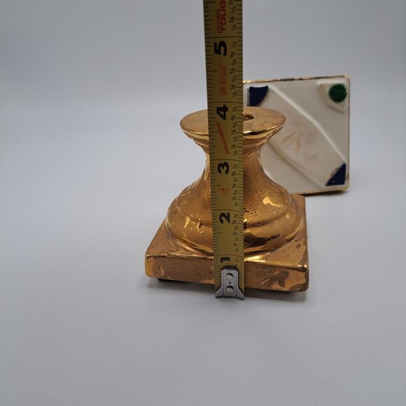 Wheeping Gold Tapered Short Candle Holders - Picture 9 of 11